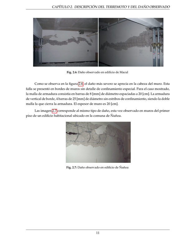 Observed Damage in Macul and Ñuñoa